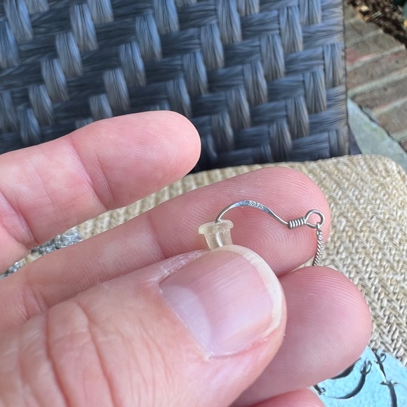 Vintage Swarovski Crystal Iridescent Crystal Cluster Drop Earrings - Picture 3 of 3